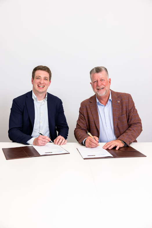 Ben New (Managing Director, GSV) and Tim Stollznow (CEO, MyVenue)