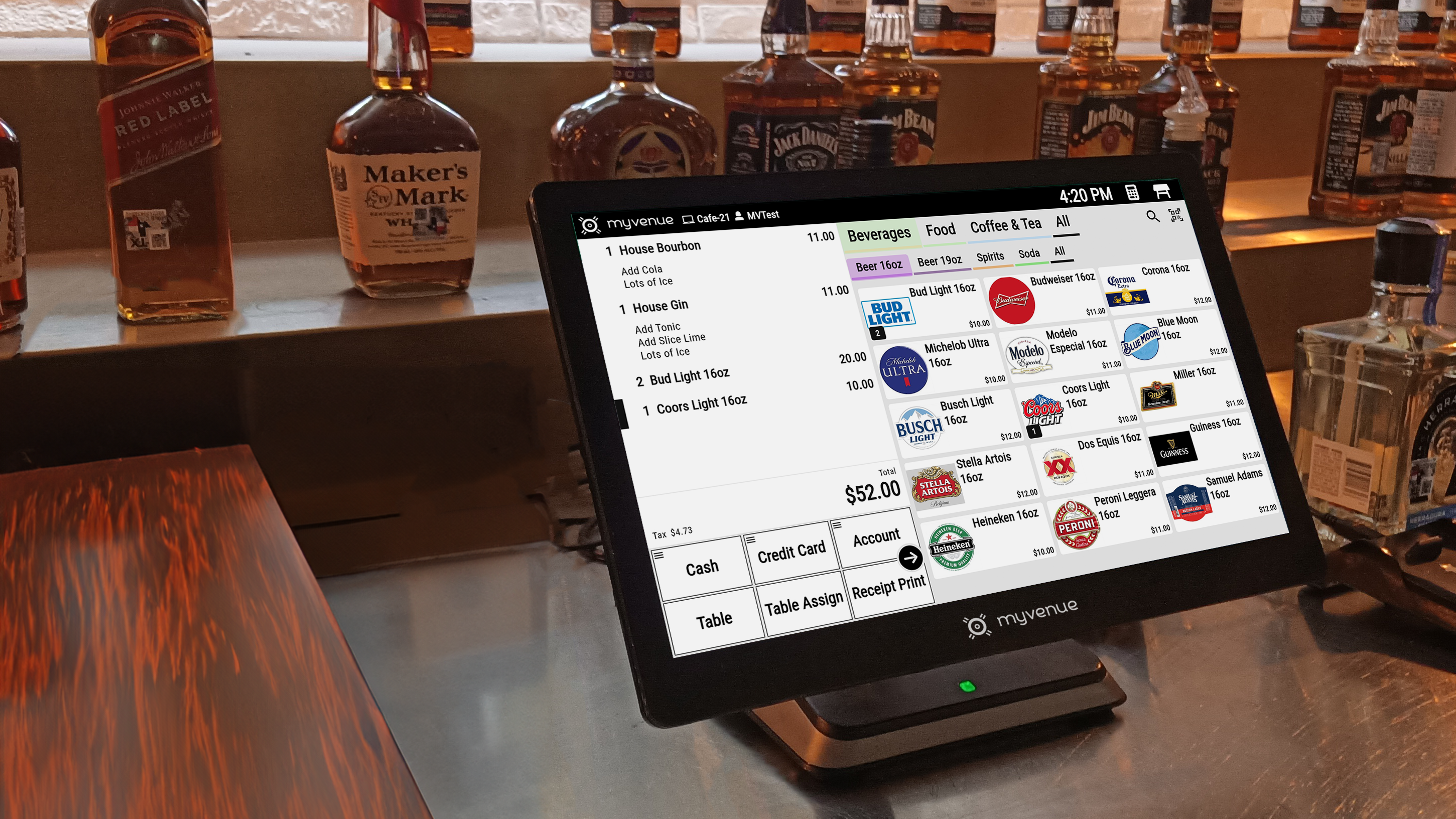 MyVenue POS terminal